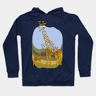 Giraffe and Calf Hoodie